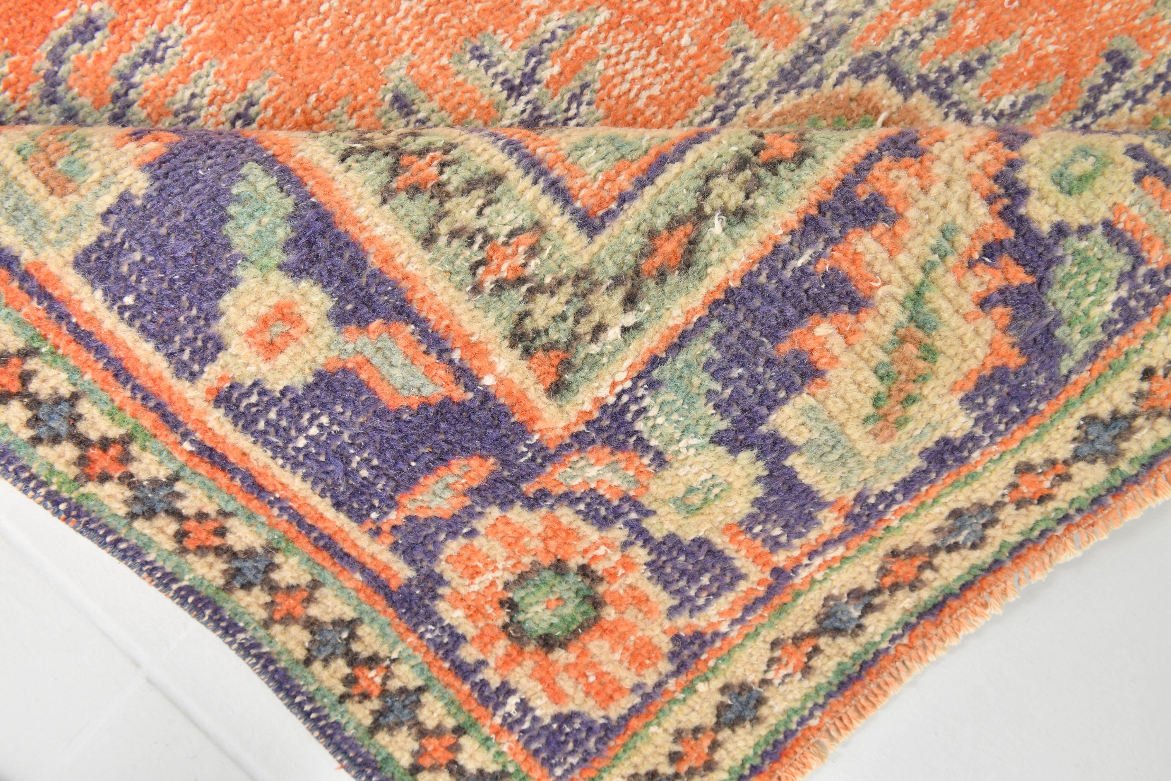 6x10 Faded Orange Classic Pattern Vintage Rug, 177x312 Cm
