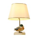 Artiflex Duck Lamp Design Brass Resin Travertine Malevolti