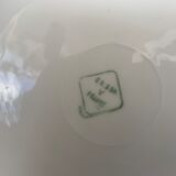 6 hollow porcelain plates with art deco peony pattern