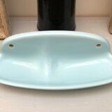 Sky blue soap dish vintage 70s