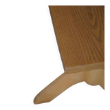 Swivelling tripod stool in elm, mid-century Danish design, 1970s.