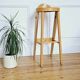 Elegant and tall wooden stool by Baumann