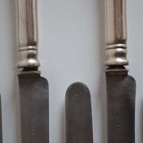 12 dessert knives old metal silver monogram
