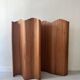 Paravent, claustra modulable en bois style Baumann, 1950