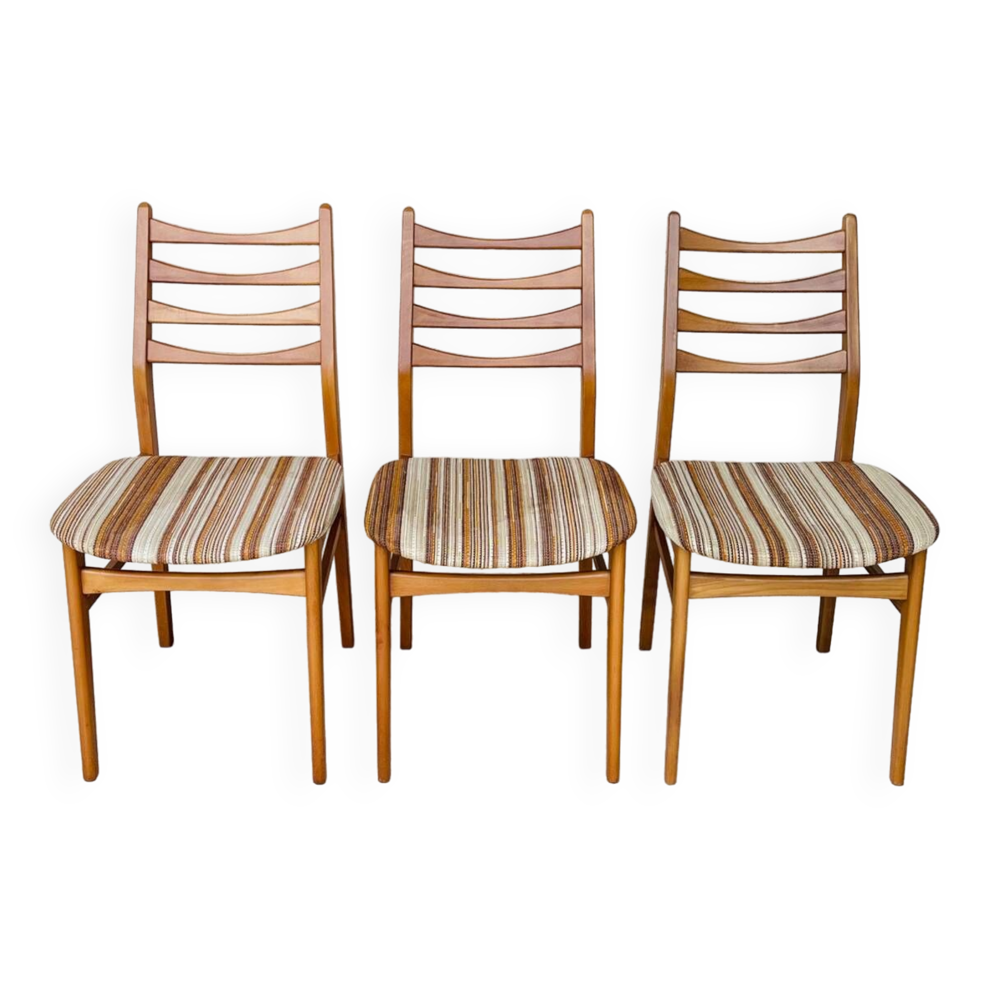 3 Scandinavian teak chairs