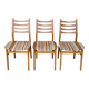 3 Scandinavian teak chairs