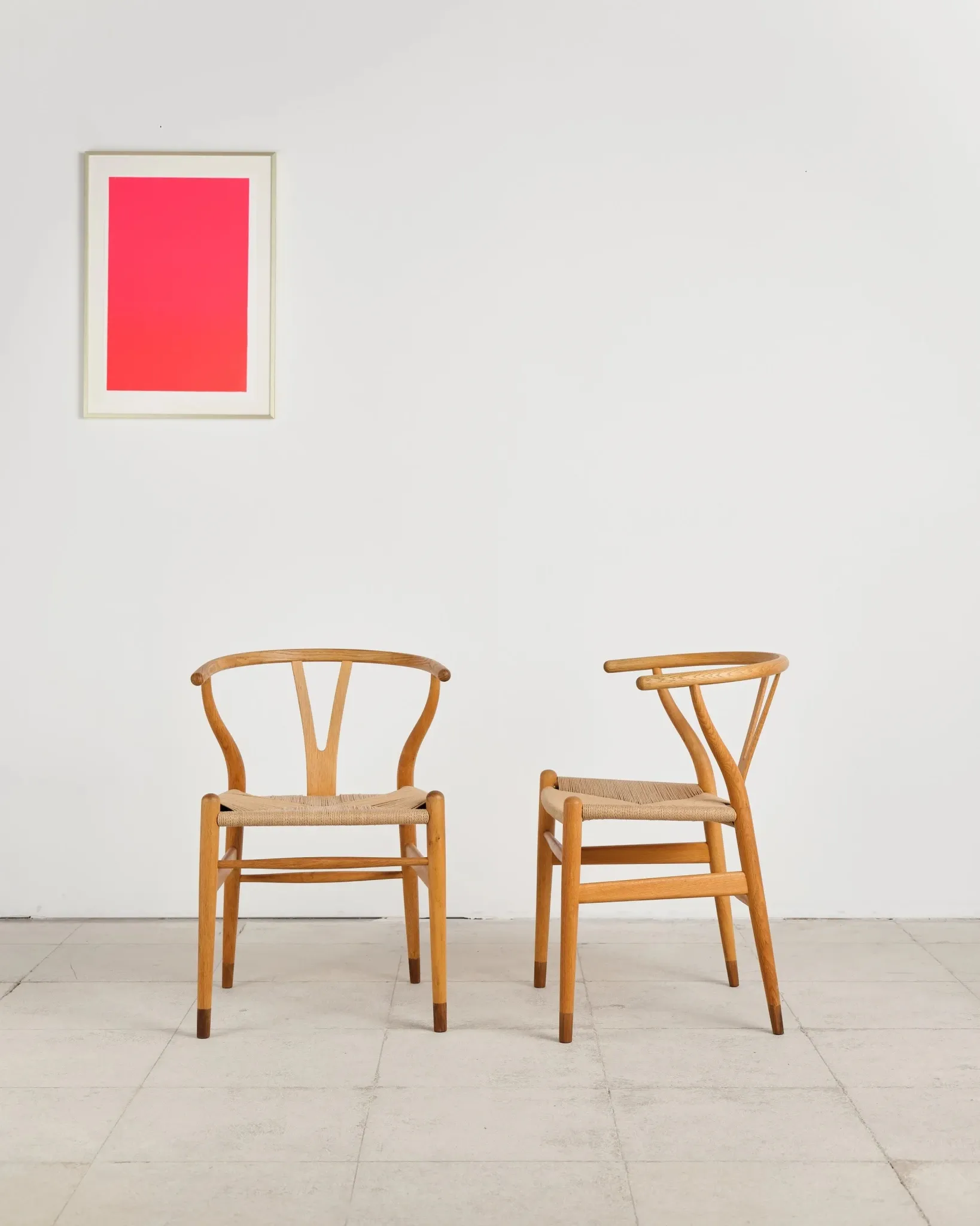 Pair of CH24 Wishbone chairs by Hans J. Wegner, Denmark, 1970s