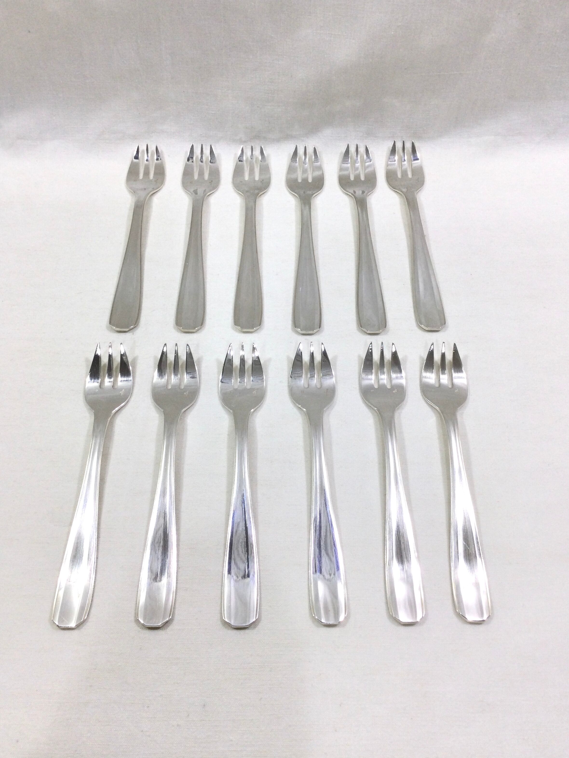 12 fourchette à huître art deco Alfenide Christofle