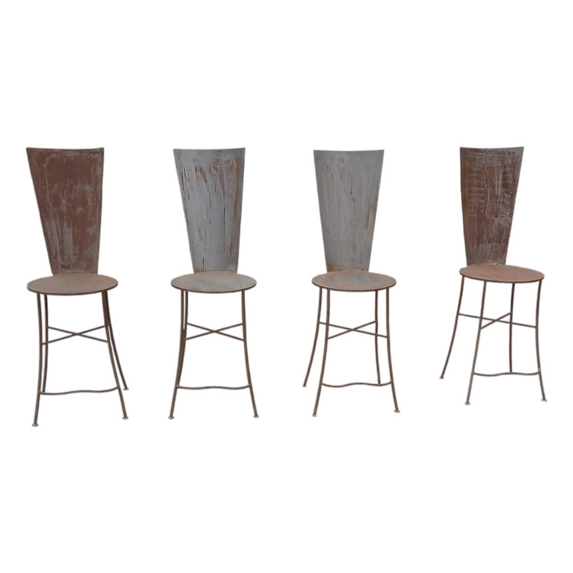 Set of 4 metal chairs