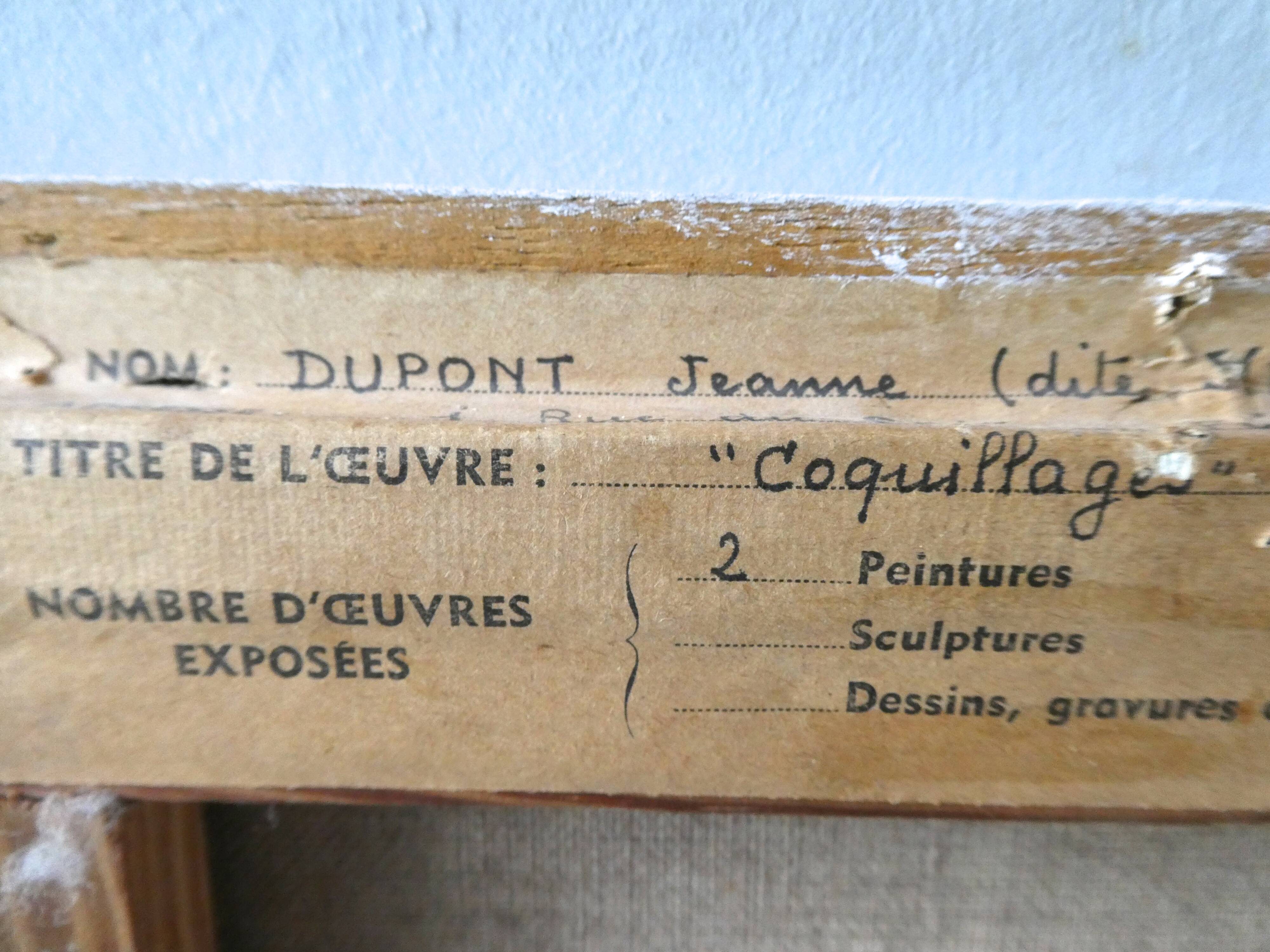 Painting, still life with shells, 70s