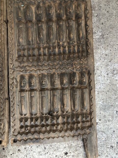 Dogon gate old attic in millet