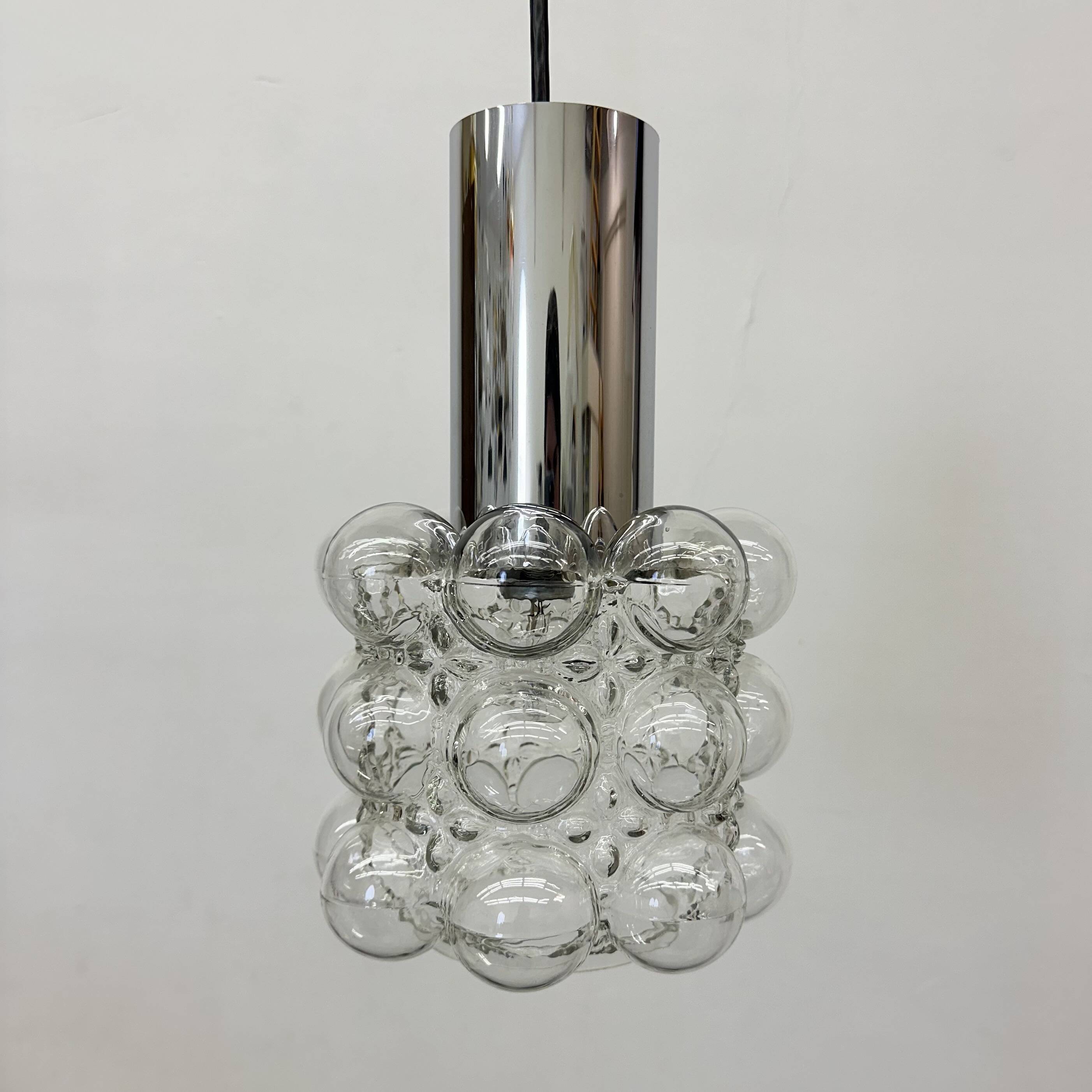 Bubble Glass Pendant by Helena Tynell for Limburg, Germany, 1970s