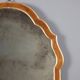 Antique walnut mirror with mercury glass, Italy, 19th century
