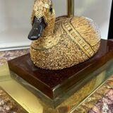 Pair of Brass and Bakelite Duck Lamps from the 1970s