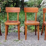 4 bistro chairs Tschan-Baumann Switzerland 1950s