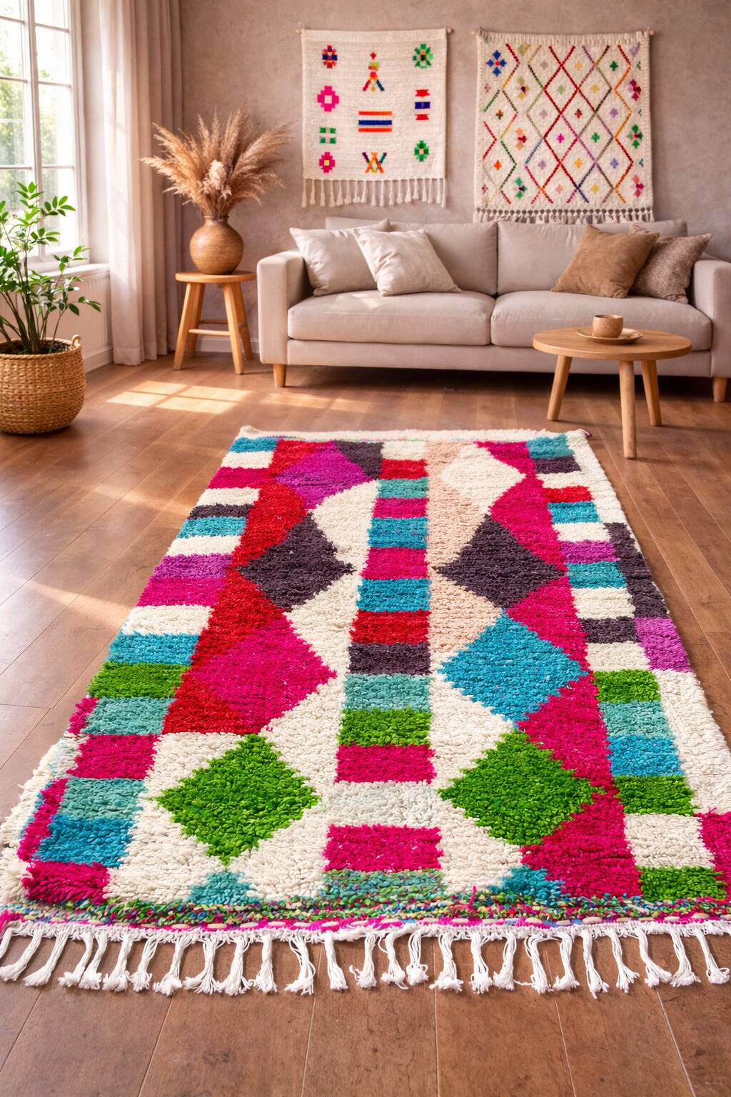 Vintage Inspired Azilal Moroccan Rug 200x250