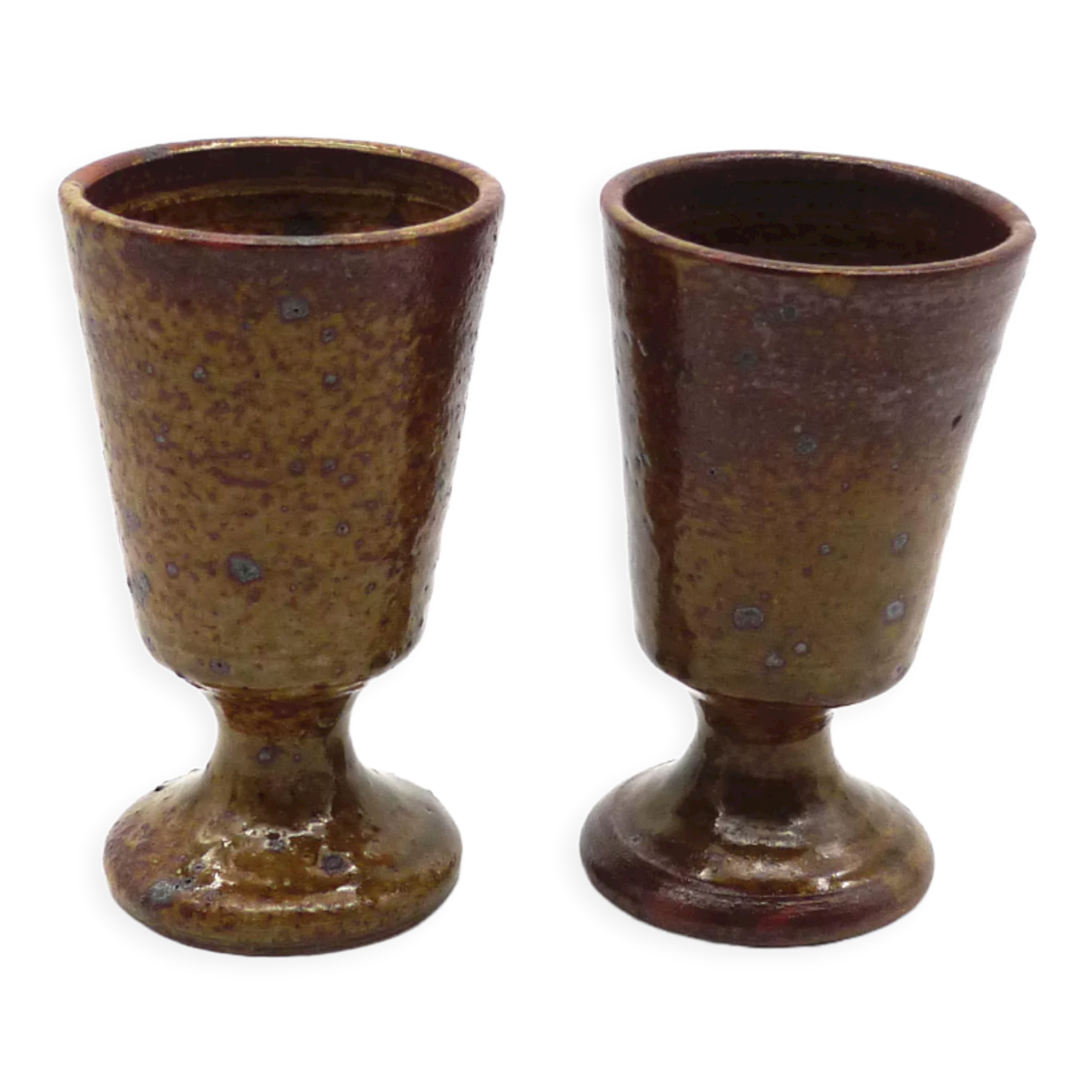 Lot of two pyrite sandstone mazagrans