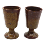 Lot of two pyrite sandstone mazagrans