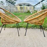 Pair of 1950s "Sun" armchairs