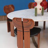 Original Africa Italian Dining Chairs Designed by Afra & Tobia Scarpa Maxalto