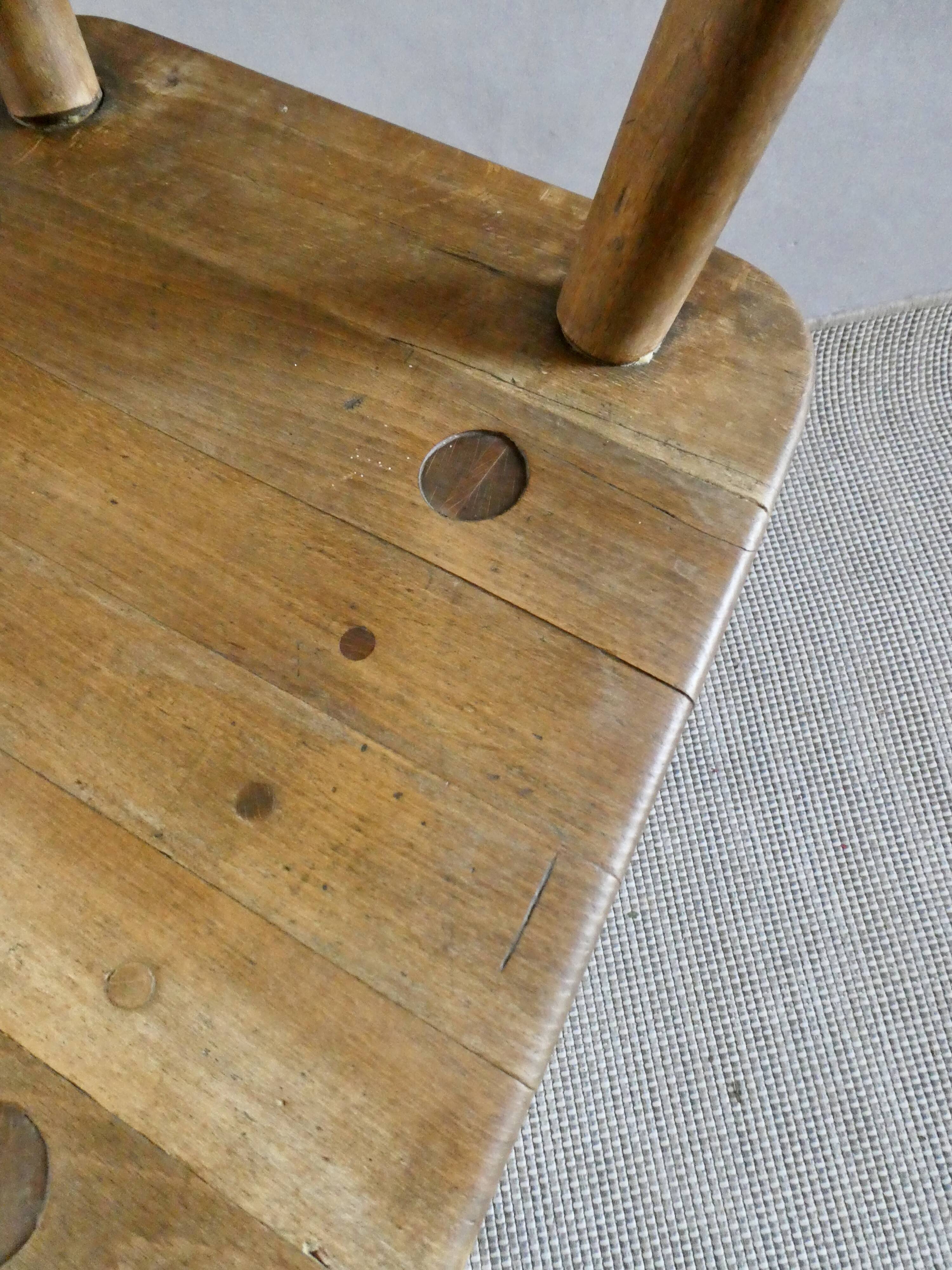 Chaise en bois massif Adolf Schneck de 1947