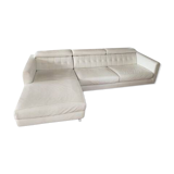 Leather sofa, white leather corner sofa