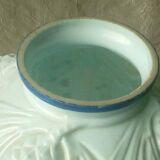 Blue opaline vase with pine cone decor, art deco period