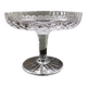 Coupe sur pied, compotier ancien en verre gravé