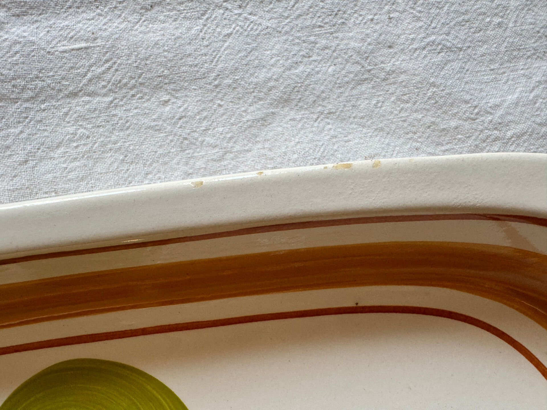 Plat vintage rectangular in earthenware model monaco by salins