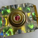 Empty art deco perfume bottle in amber crystal