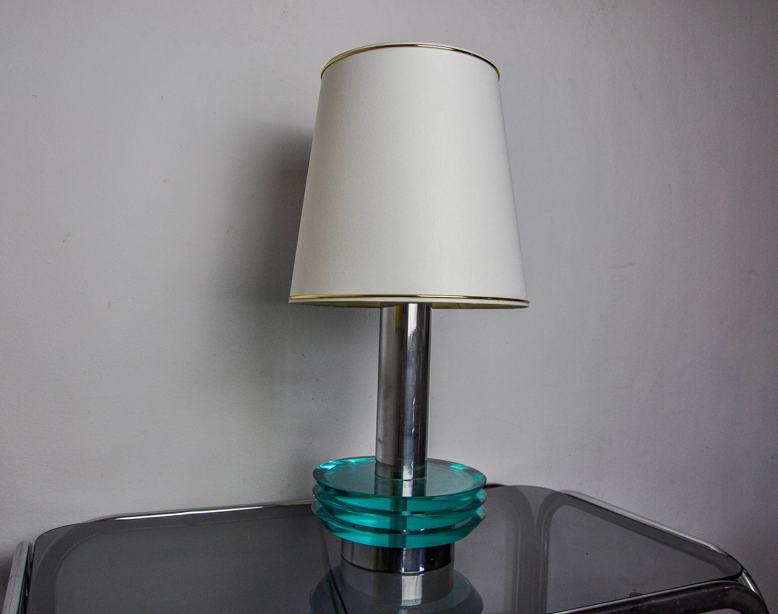 Lampe space-age par Zero Quattro, verre de murano bleu , Italie, 1970