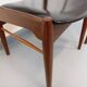 Paire de chaises scandinaves en teck et skaï, années 50-60