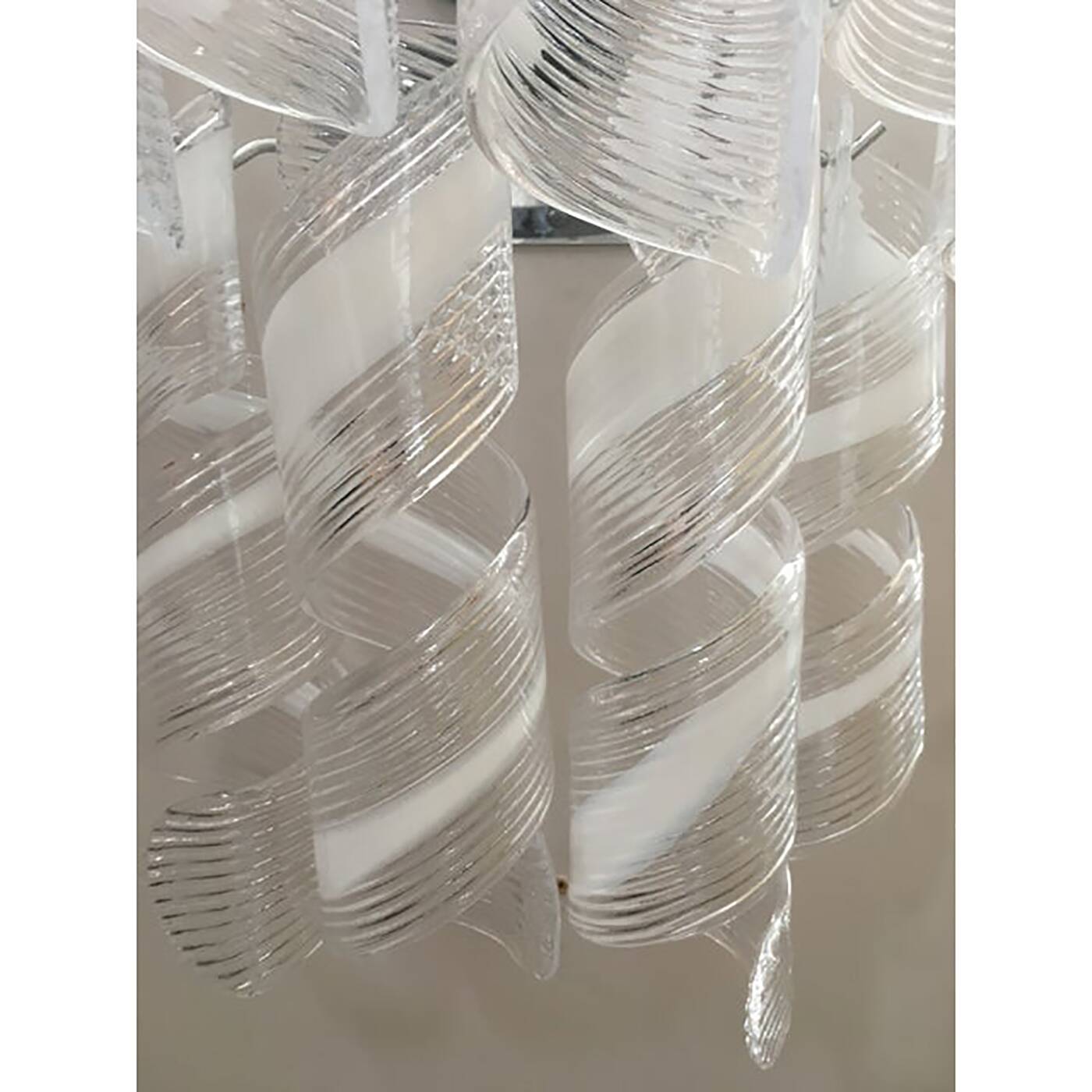 Set of 2 Wall Sconces Murano Glass Italian Swirling Wall Lights