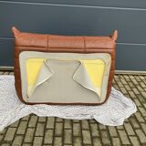 100% originele vintage Cognac lederen Togo Ligne Roset 2zit