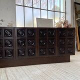 Brutalist sideboard attributed to De Coene 70s