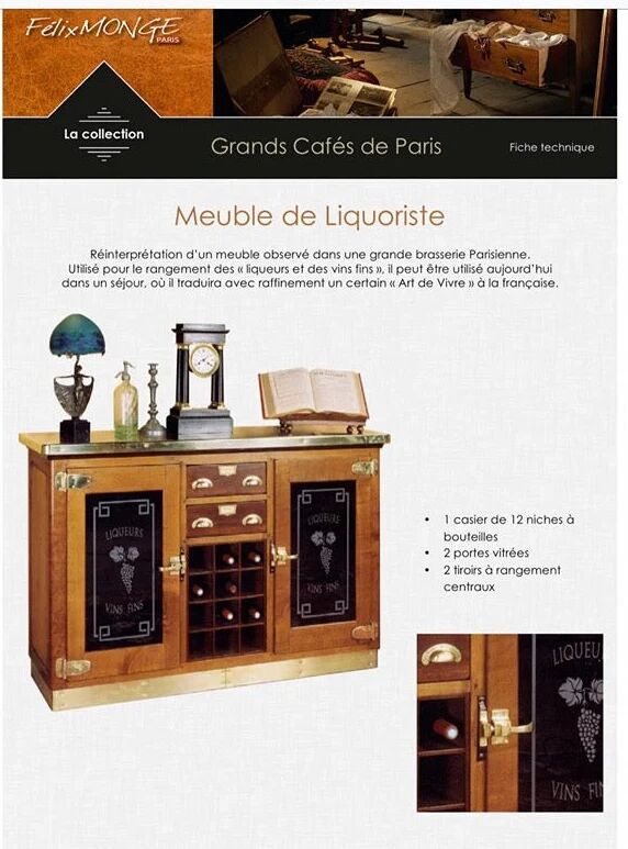 Liquor cabinet by Félix Monge – Solid wood sideboard