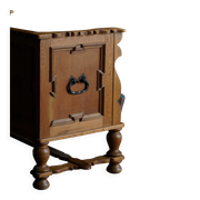 Oak canapé adorned with original upholstery, Nordic classicism, Sweden, 1930s.