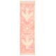 Vintage Turkish Oushak handmade wool cotton pink runner rug 83x310