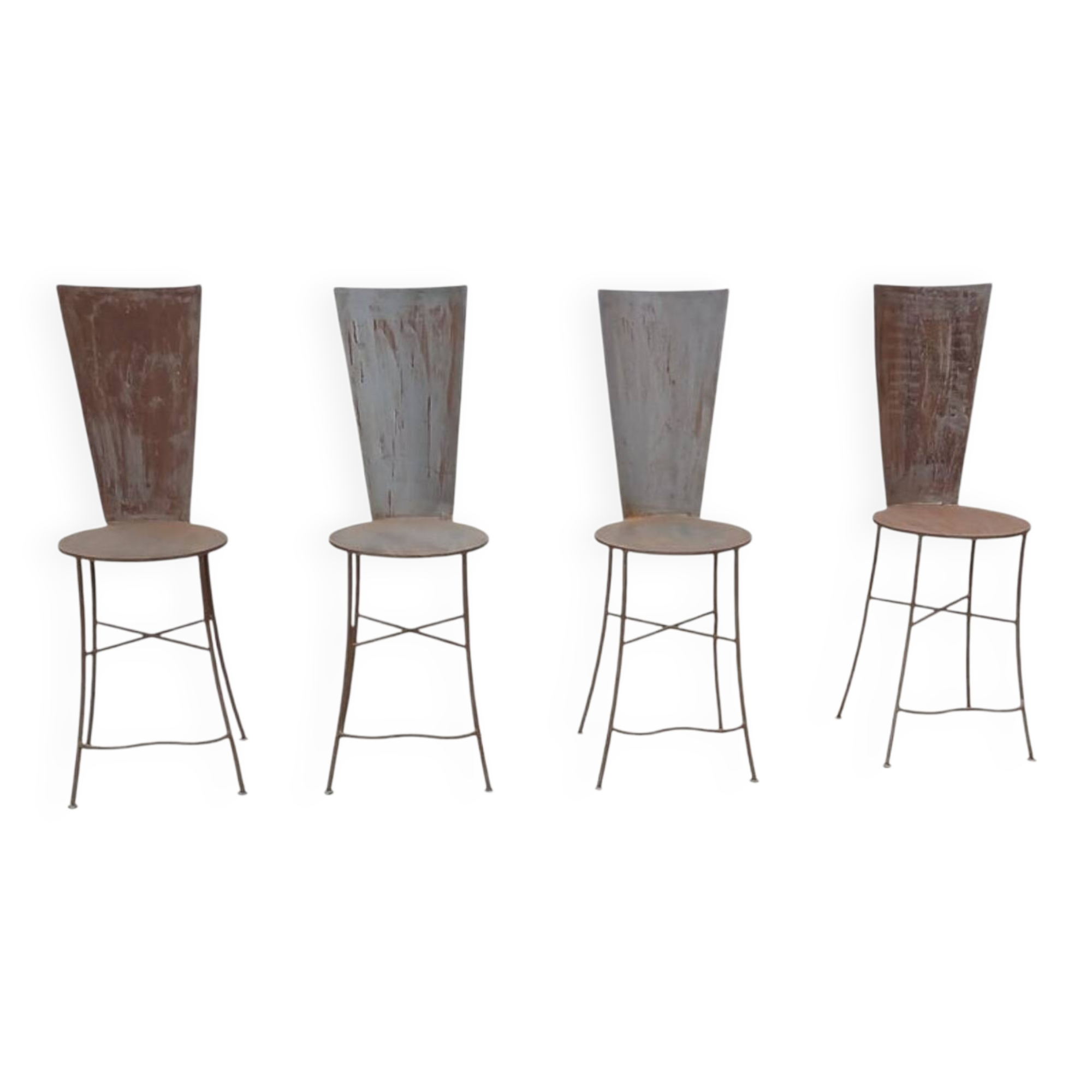 Set of 4 metal chairs