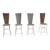 Set of 4 metal chairs