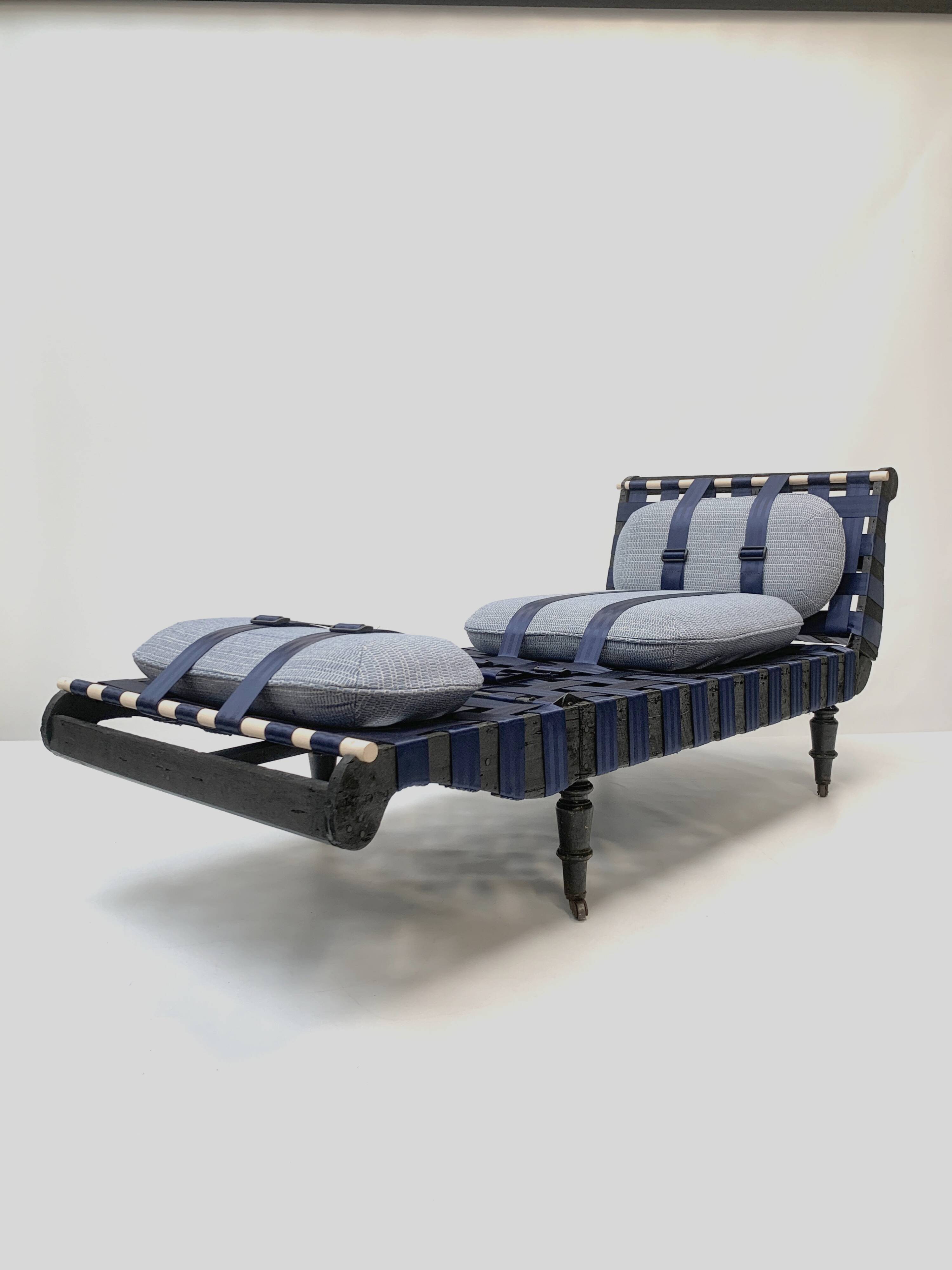 Antique Chaise Longue, c. 1870 — Restoration with Visible Craftsmanship