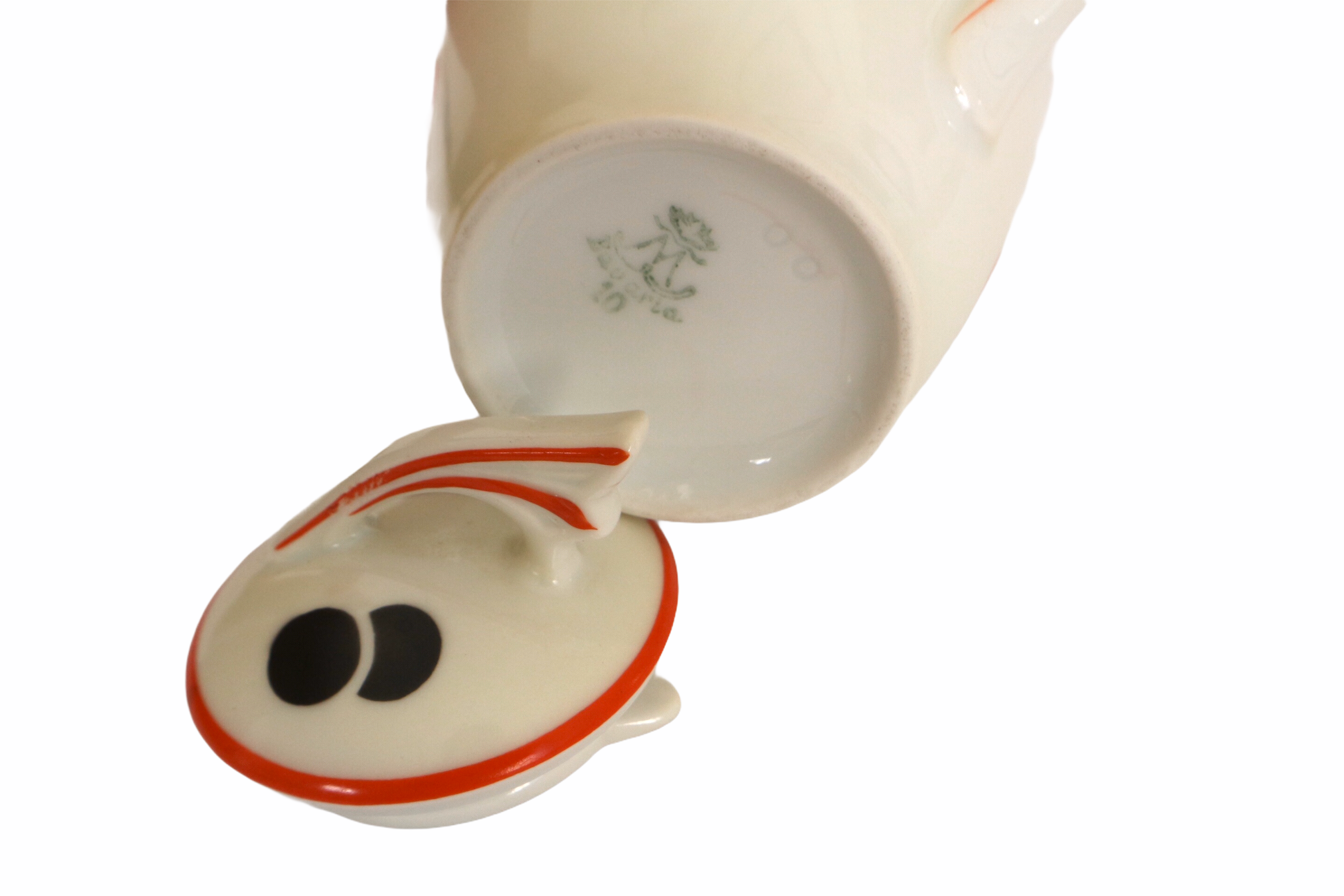 Teapot 50s black and red Bavaria