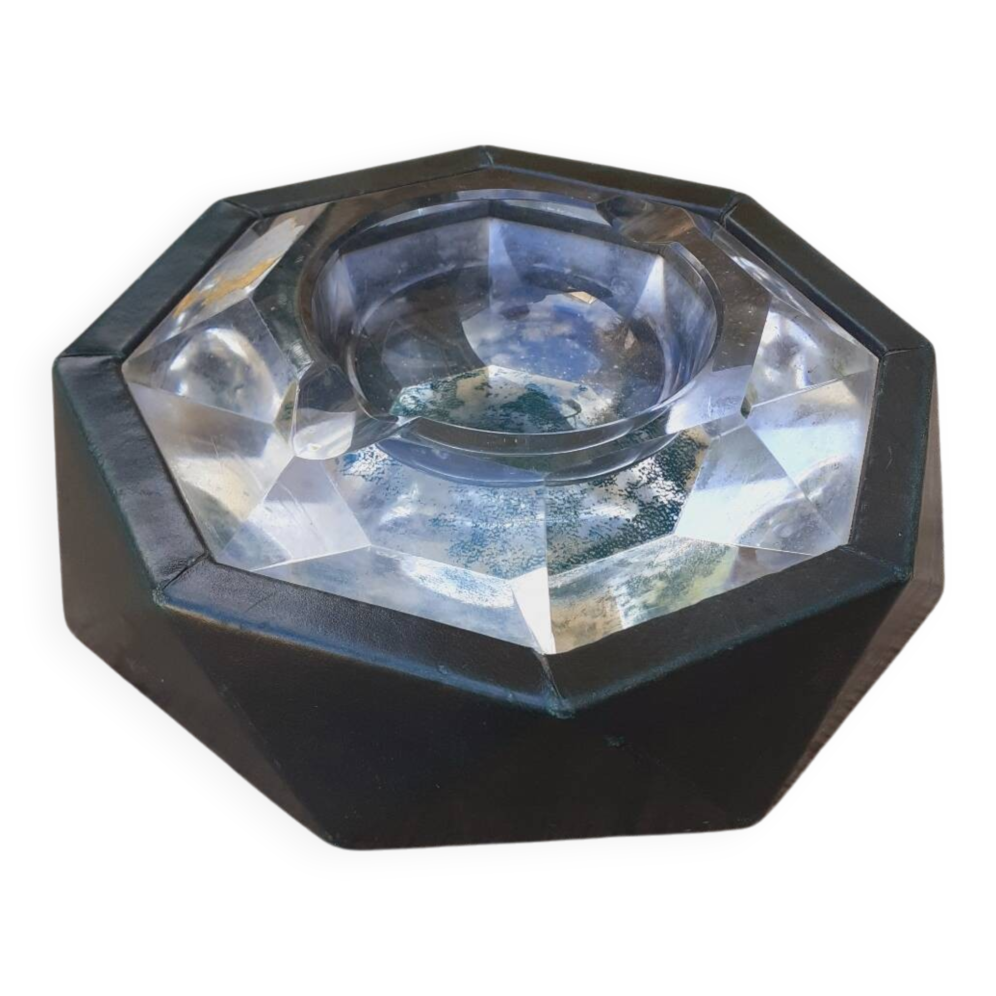 Ashtray Le Tanneur and crystal Val St Lambert