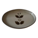 Grand plat ovale en grès d’Arnon fleur vintage