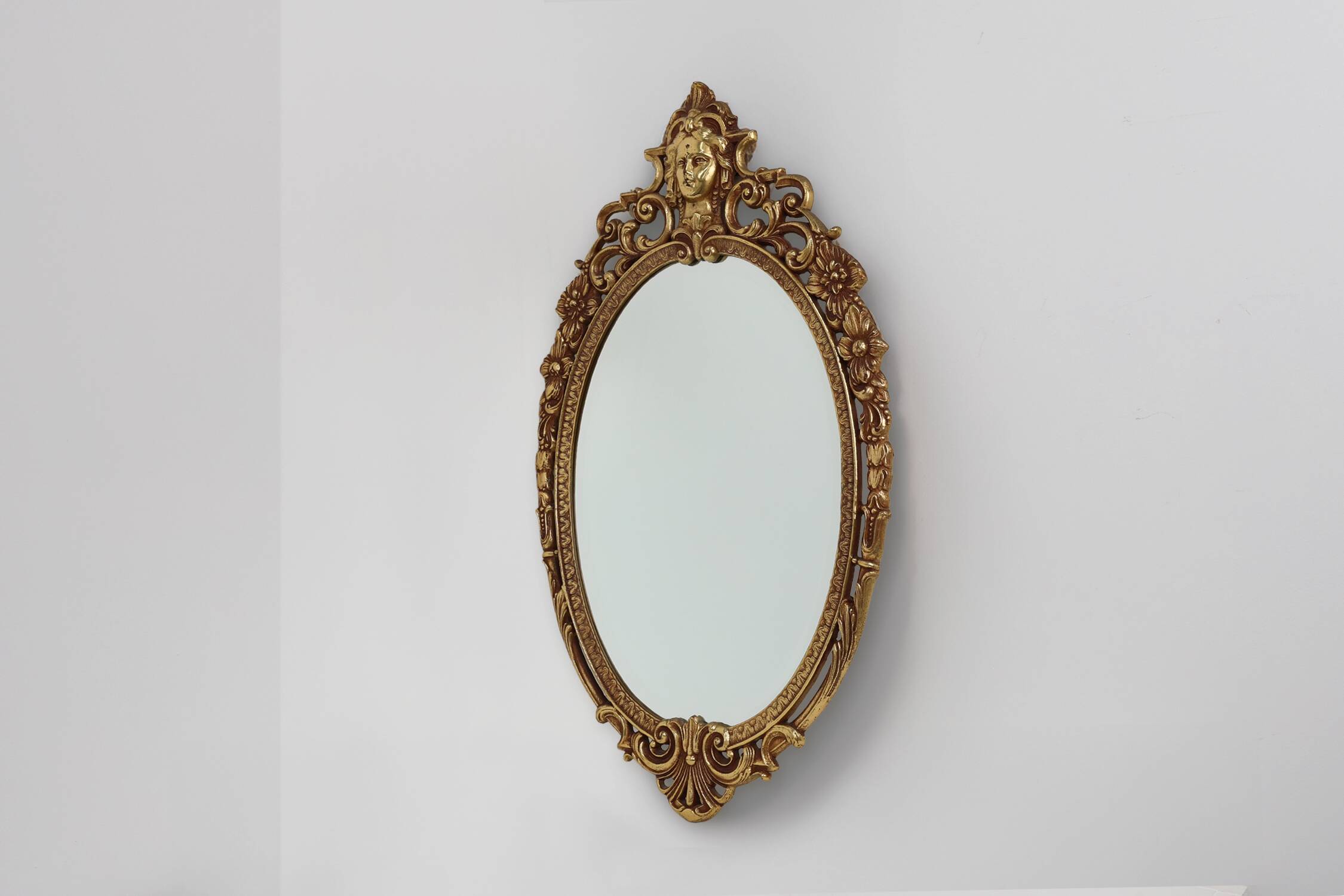 20th Century Baroque Louis XV-Style Metal Mirror, France