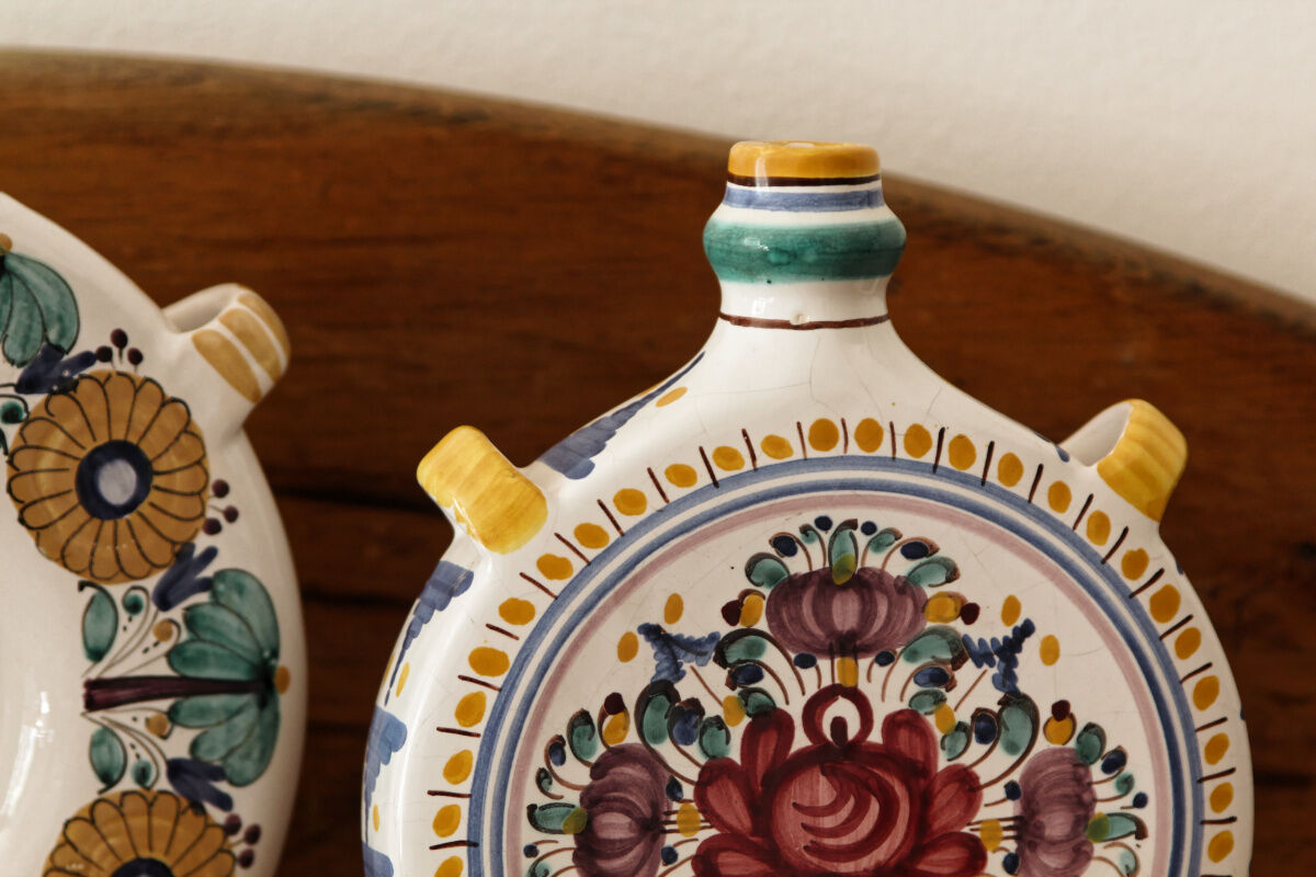 Set of 3 Slovak ceramic soliflores