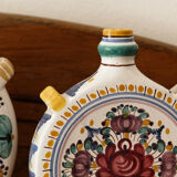 Set of 3 Slovak ceramic soliflores