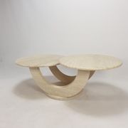 Mid-Century Italian Travertine Coffee Table, 1980s