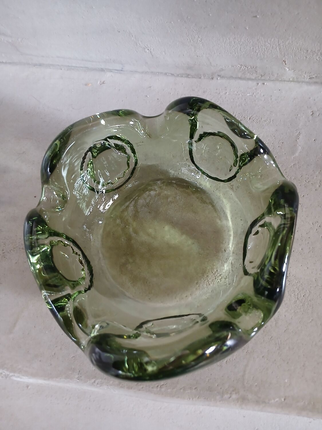 Vintage blown glass ashtray