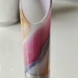 Vase ball glass of blown Art, Murano, ribbon strips
